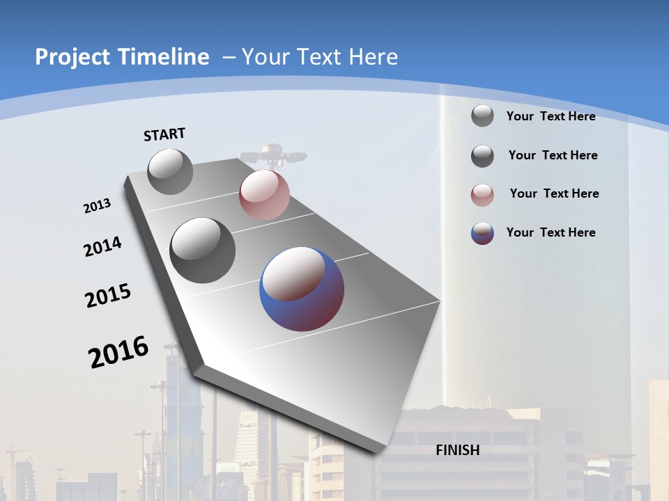 A Powerpoint Presentation With A Cityscape In The Background PowerPoint Template