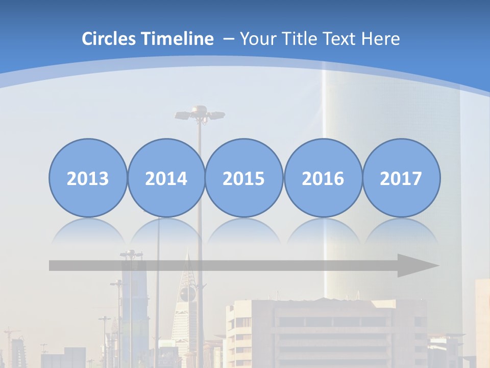 A Powerpoint Presentation With A Cityscape In The Background PowerPoint Template