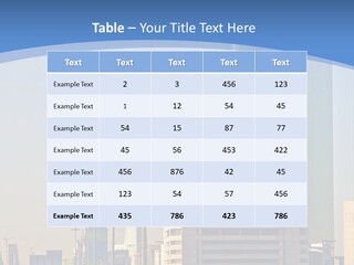 A Powerpoint Presentation With A Cityscape In The Background PowerPoint Template