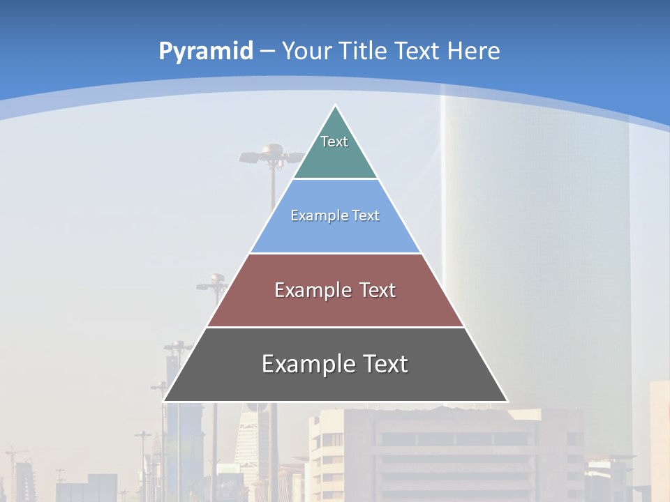 A Powerpoint Presentation With A Cityscape In The Background PowerPoint Template
