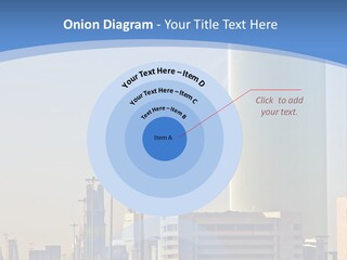 A Powerpoint Presentation With A Cityscape In The Background PowerPoint Template