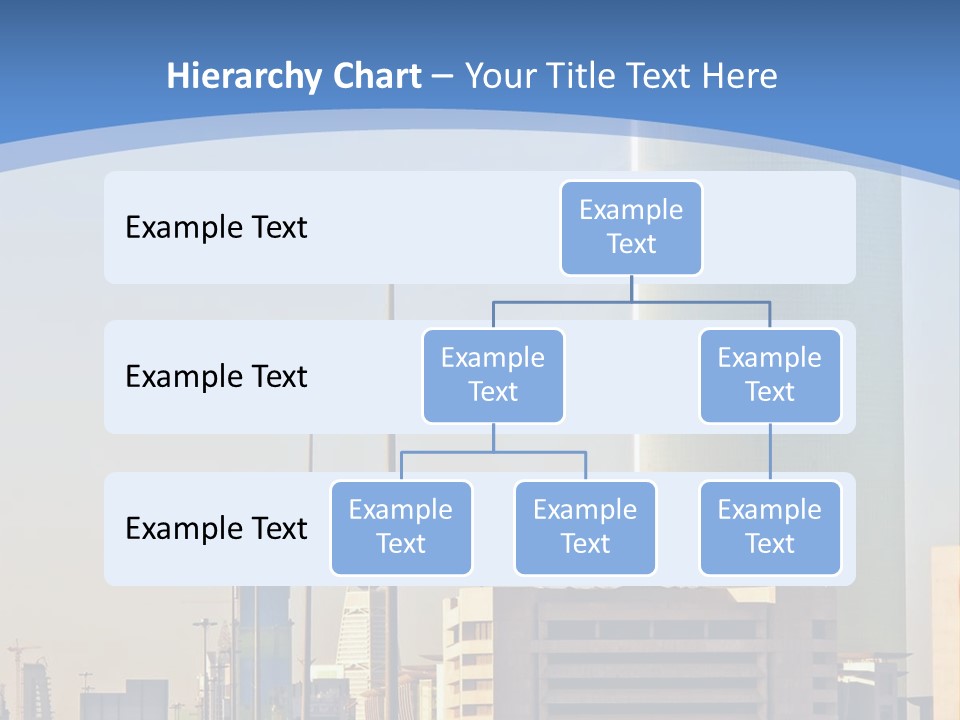 A Powerpoint Presentation With A Cityscape In The Background PowerPoint Template