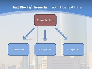 A Powerpoint Presentation With A Cityscape In The Background PowerPoint Template
