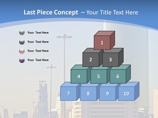 A Powerpoint Presentation With A Cityscape In The Background PowerPoint Template