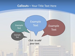 A Powerpoint Presentation With A Cityscape In The Background PowerPoint Template