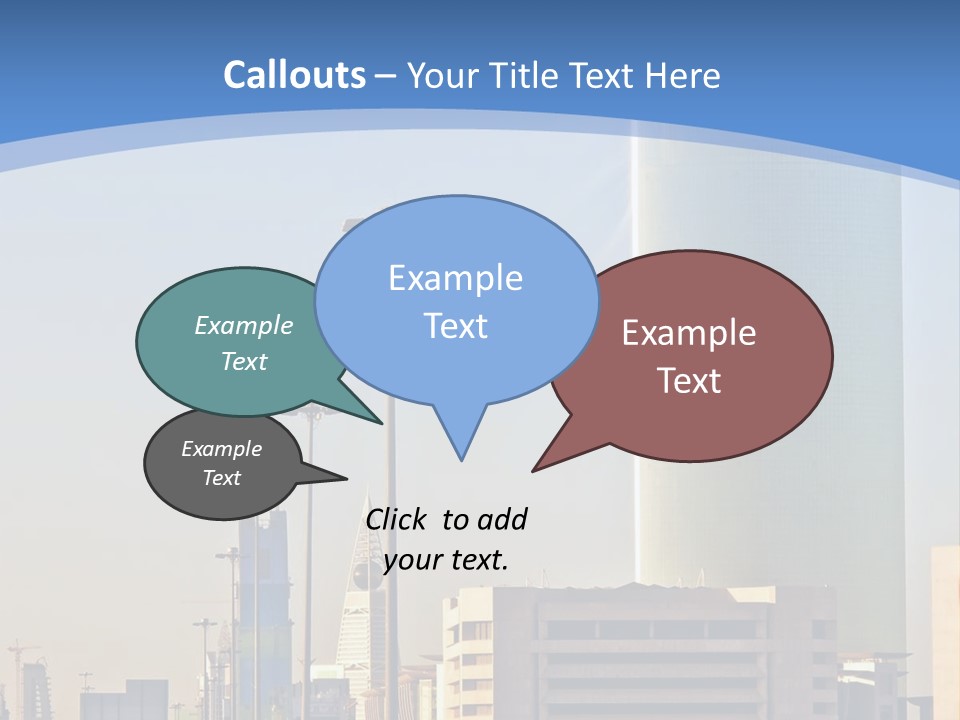 A Powerpoint Presentation With A Cityscape In The Background PowerPoint Template