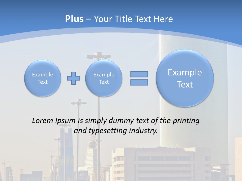 A Powerpoint Presentation With A Cityscape In The Background PowerPoint Template