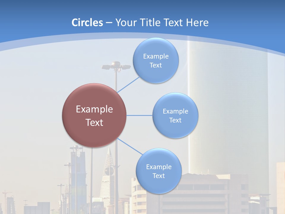 A Powerpoint Presentation With A Cityscape In The Background PowerPoint Template