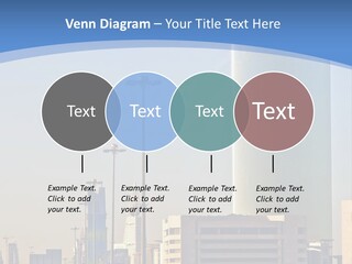 A Powerpoint Presentation With A Cityscape In The Background PowerPoint Template