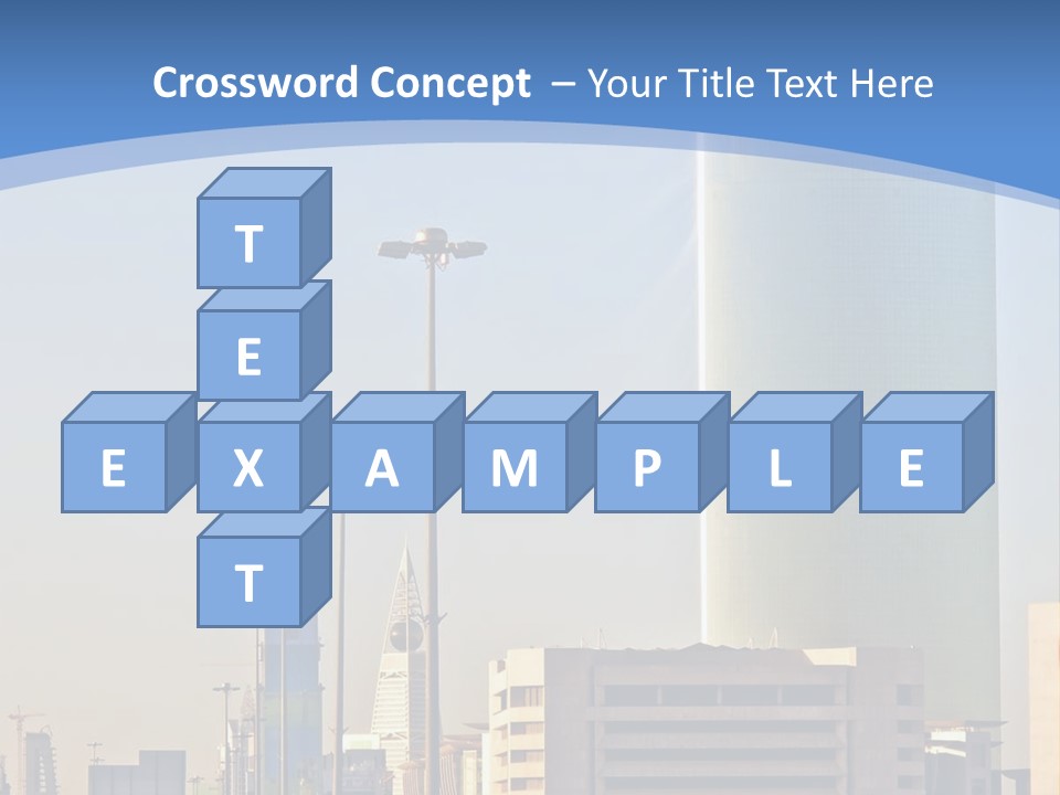 A Powerpoint Presentation With A Cityscape In The Background PowerPoint Template