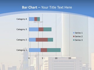 A Powerpoint Presentation With A Cityscape In The Background PowerPoint Template