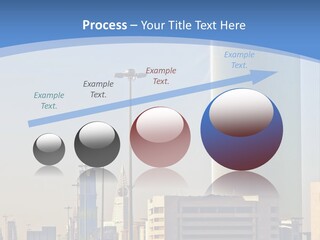 A Powerpoint Presentation With A Cityscape In The Background PowerPoint Template