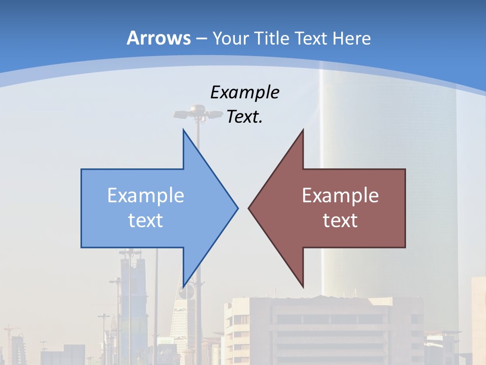 A Powerpoint Presentation With A Cityscape In The Background PowerPoint Template