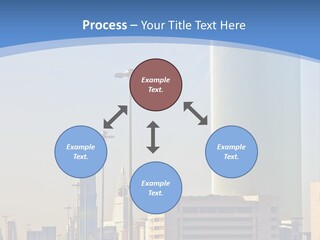A Powerpoint Presentation With A Cityscape In The Background PowerPoint Template