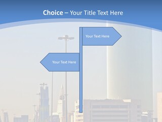 A Powerpoint Presentation With A Cityscape In The Background PowerPoint Template