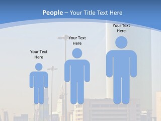 A Powerpoint Presentation With A Cityscape In The Background PowerPoint Template