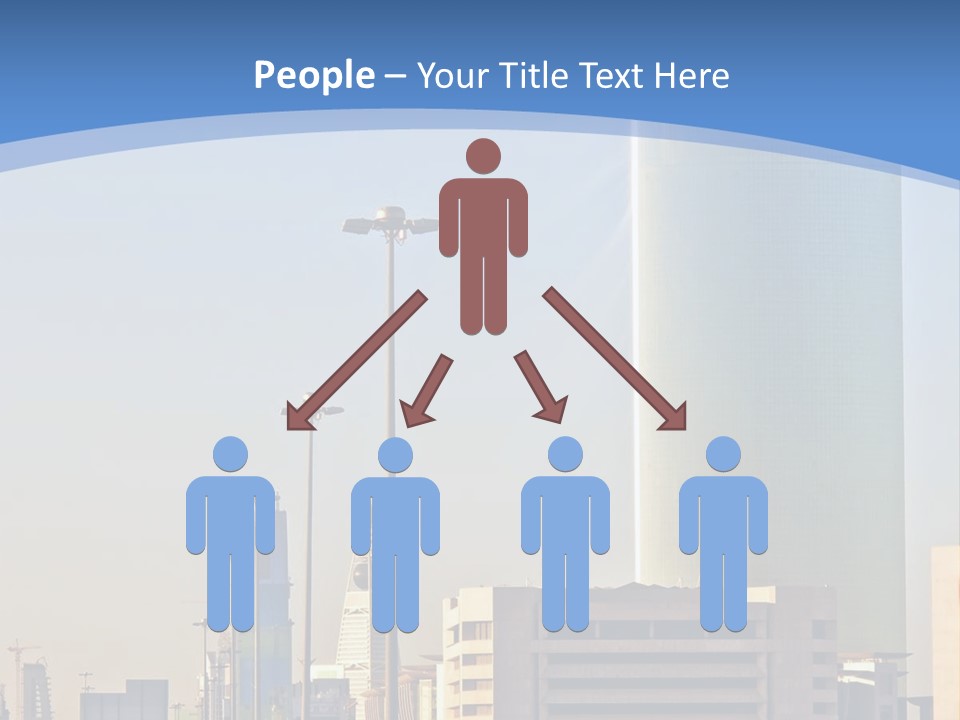 A Powerpoint Presentation With A Cityscape In The Background PowerPoint Template