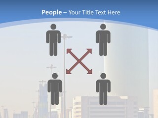 A Powerpoint Presentation With A Cityscape In The Background PowerPoint Template