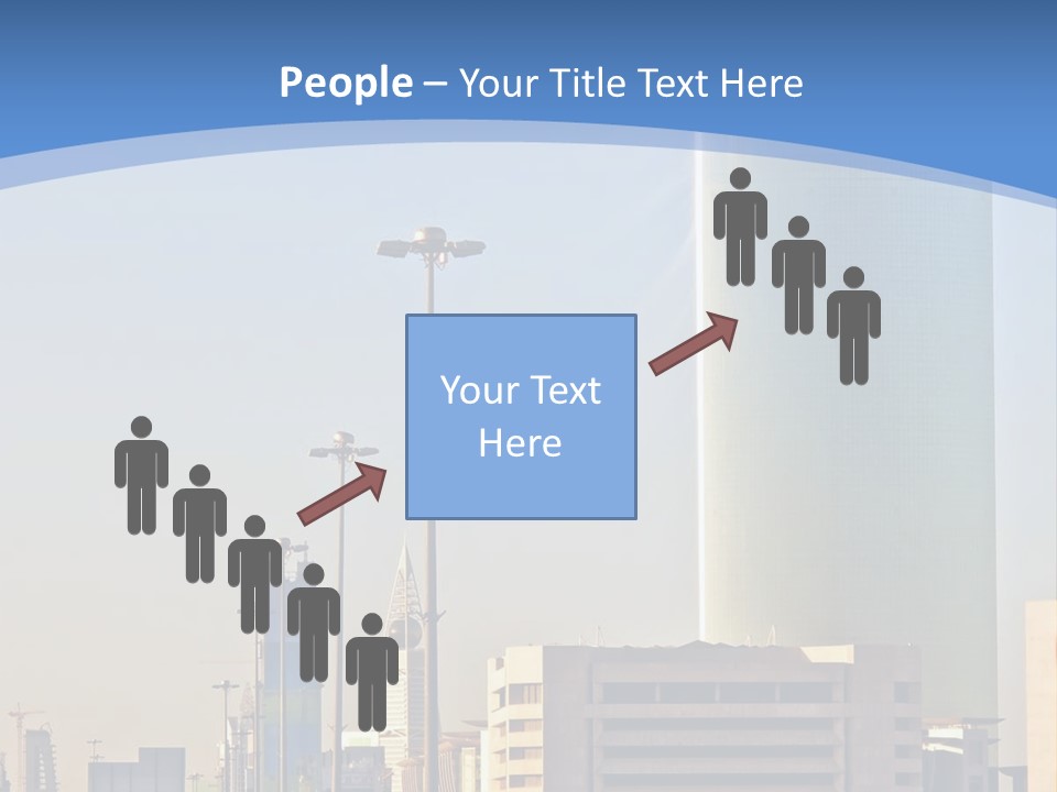 A Powerpoint Presentation With A Cityscape In The Background PowerPoint Template