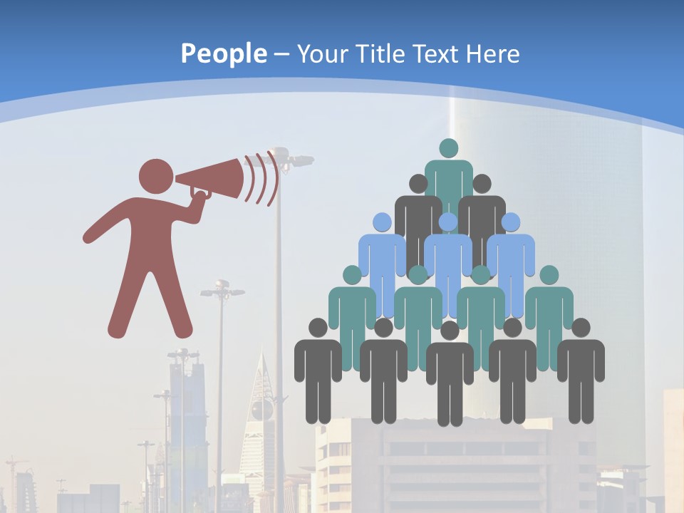 A Powerpoint Presentation With A Cityscape In The Background PowerPoint Template