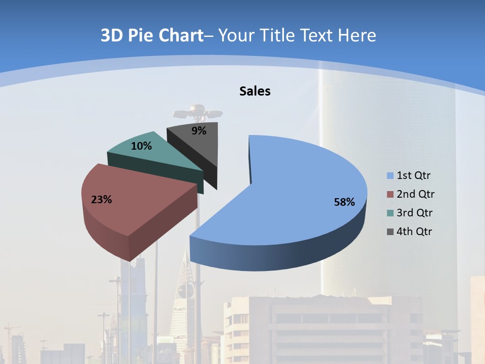 A Powerpoint Presentation With A Cityscape In The Background PowerPoint Template
