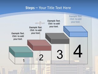 A Powerpoint Presentation With A Cityscape In The Background PowerPoint Template