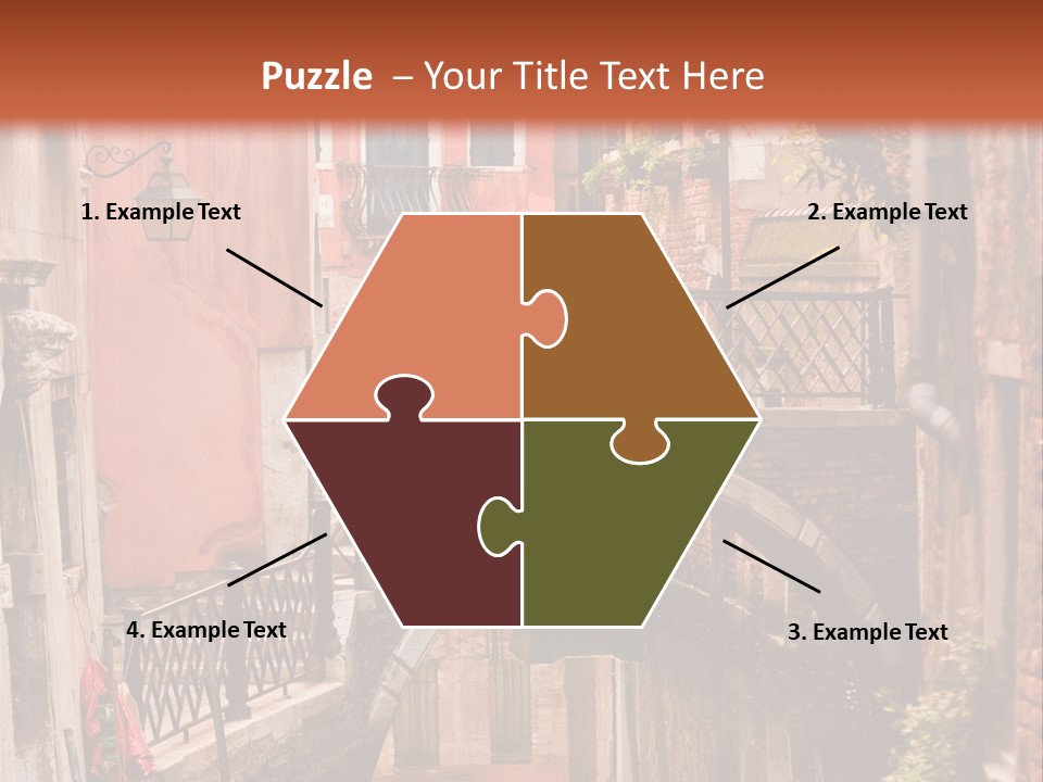 A Canal With A Bridge In The Middle Of It PowerPoint Template