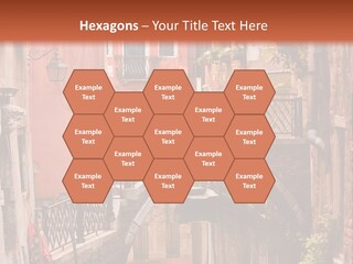 A Canal With A Bridge In The Middle Of It PowerPoint Template