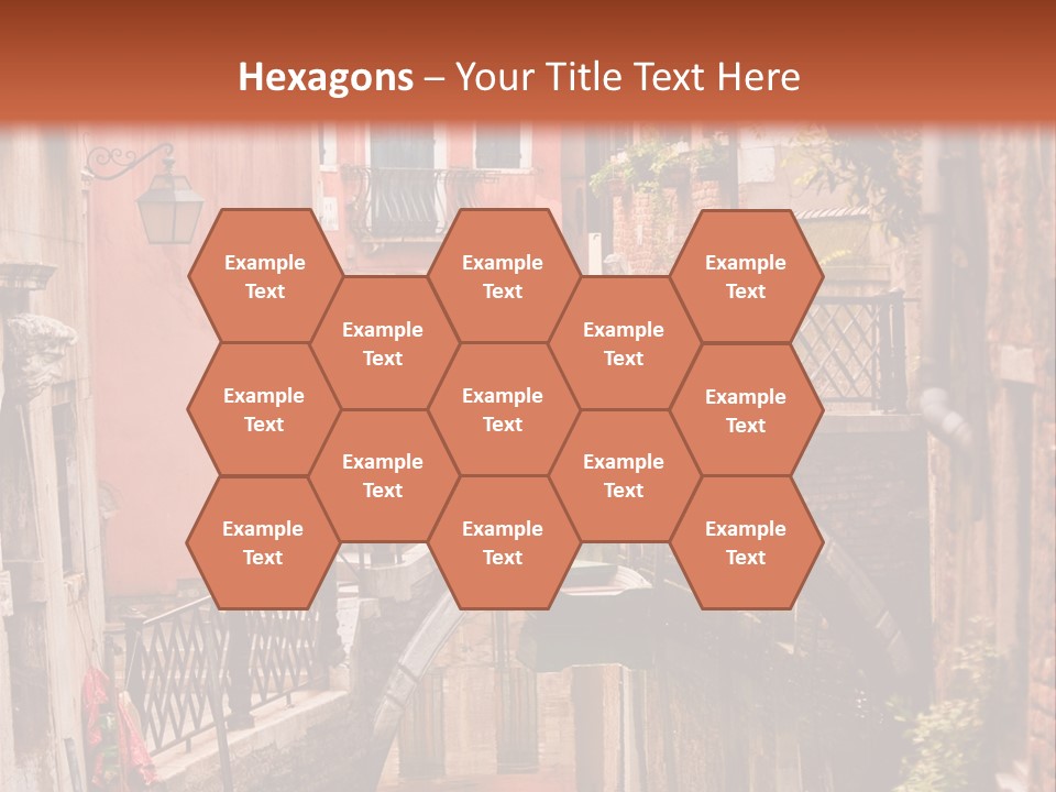 A Canal With A Bridge In The Middle Of It PowerPoint Template