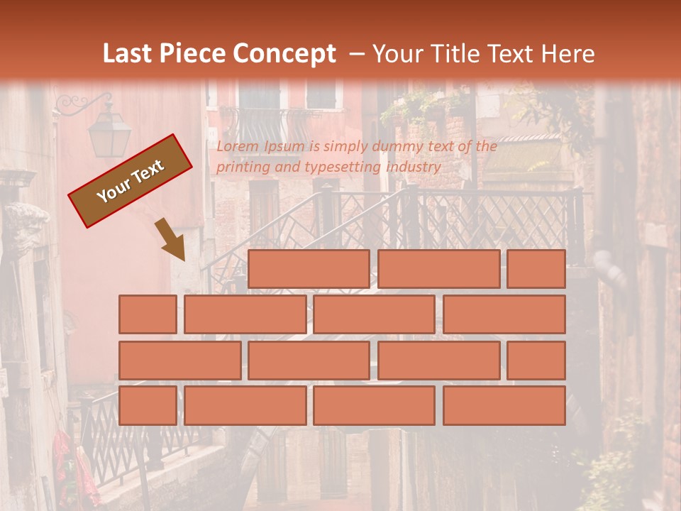 A Canal With A Bridge In The Middle Of It PowerPoint Template