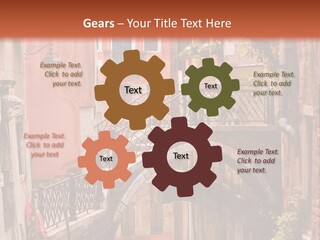 A Canal With A Bridge In The Middle Of It PowerPoint Template