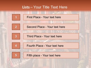 A Canal With A Bridge In The Middle Of It PowerPoint Template