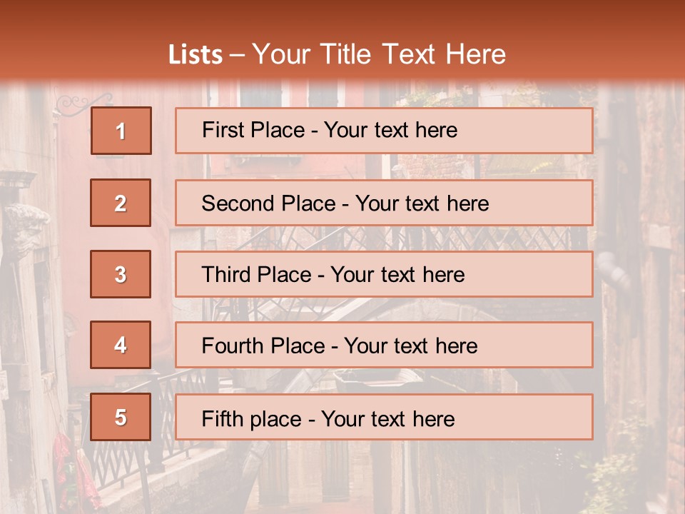 A Canal With A Bridge In The Middle Of It PowerPoint Template