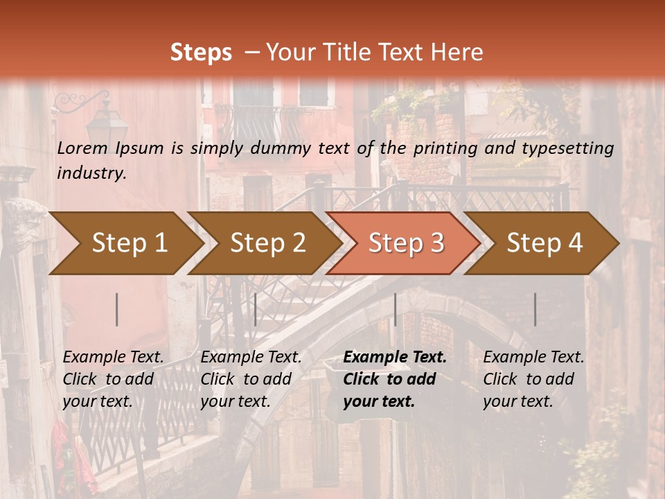 A Canal With A Bridge In The Middle Of It PowerPoint Template