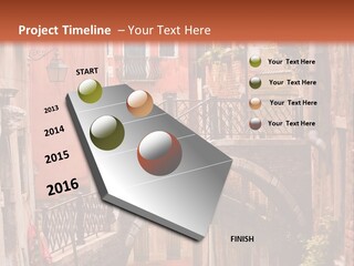 A Canal With A Bridge In The Middle Of It PowerPoint Template