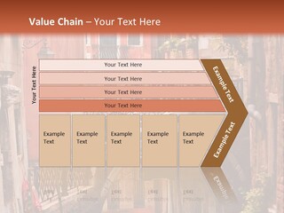 A Canal With A Bridge In The Middle Of It PowerPoint Template