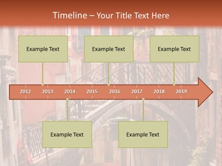 A Canal With A Bridge In The Middle Of It PowerPoint Template
