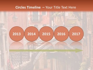 A Canal With A Bridge In The Middle Of It PowerPoint Template