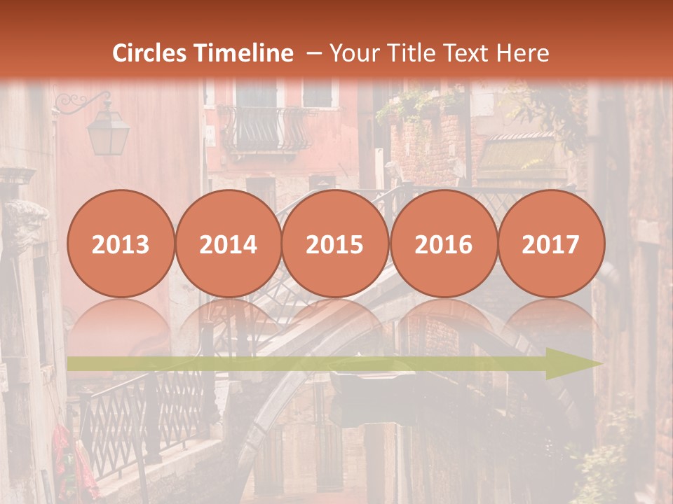 A Canal With A Bridge In The Middle Of It PowerPoint Template