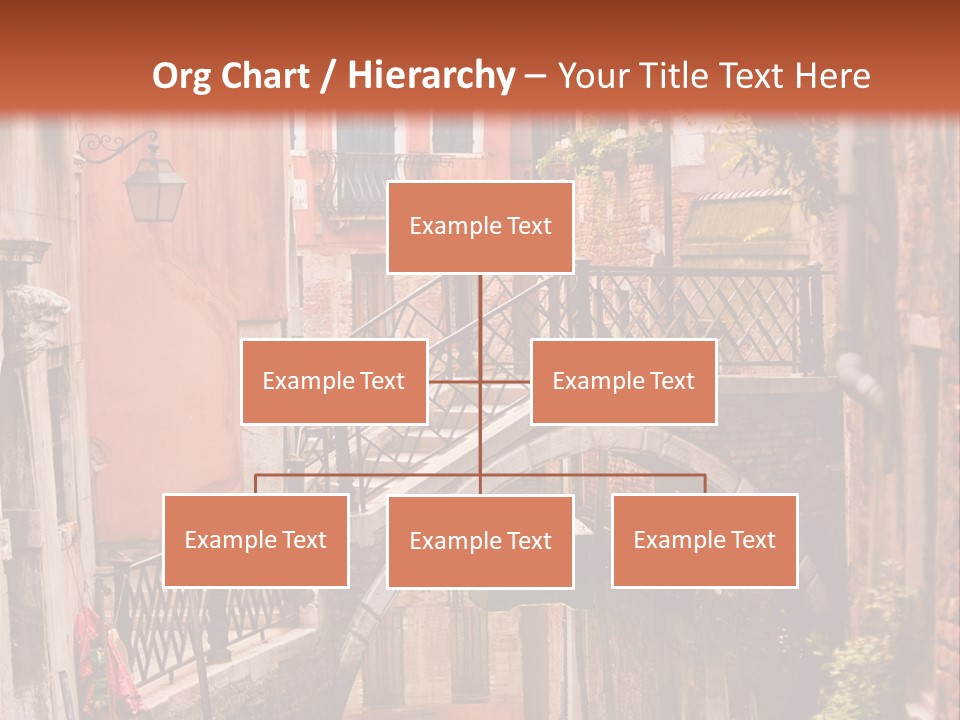 A Canal With A Bridge In The Middle Of It PowerPoint Template