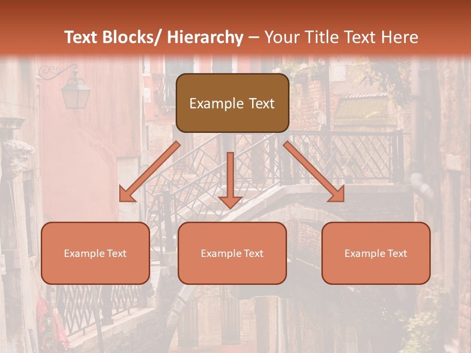 A Canal With A Bridge In The Middle Of It PowerPoint Template