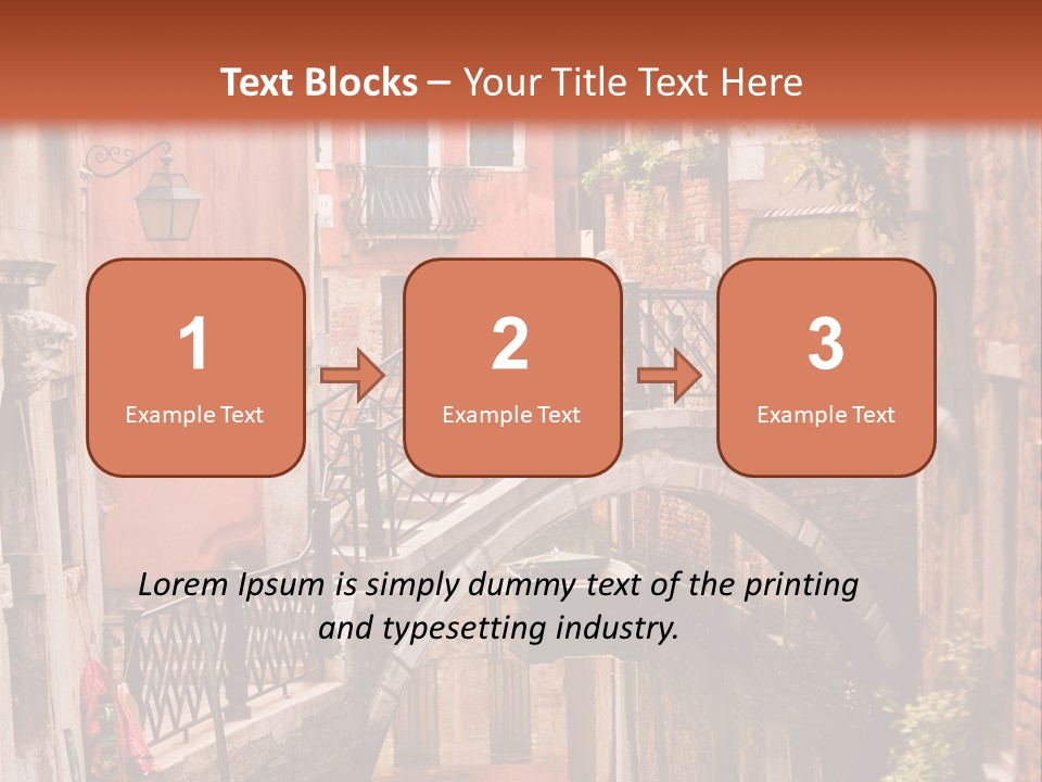 A Canal With A Bridge In The Middle Of It PowerPoint Template