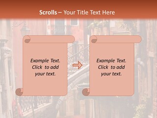 A Canal With A Bridge In The Middle Of It PowerPoint Template