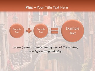 A Canal With A Bridge In The Middle Of It PowerPoint Template