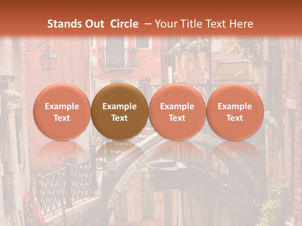 A Canal With A Bridge In The Middle Of It PowerPoint Template