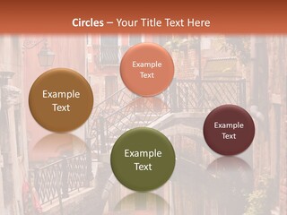 A Canal With A Bridge In The Middle Of It PowerPoint Template