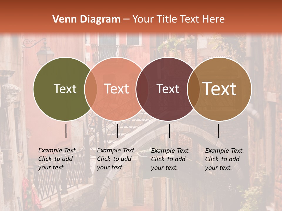 A Canal With A Bridge In The Middle Of It PowerPoint Template