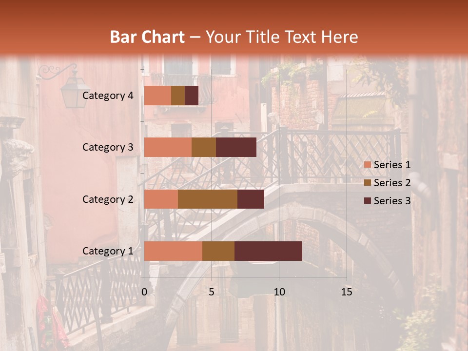 A Canal With A Bridge In The Middle Of It PowerPoint Template
