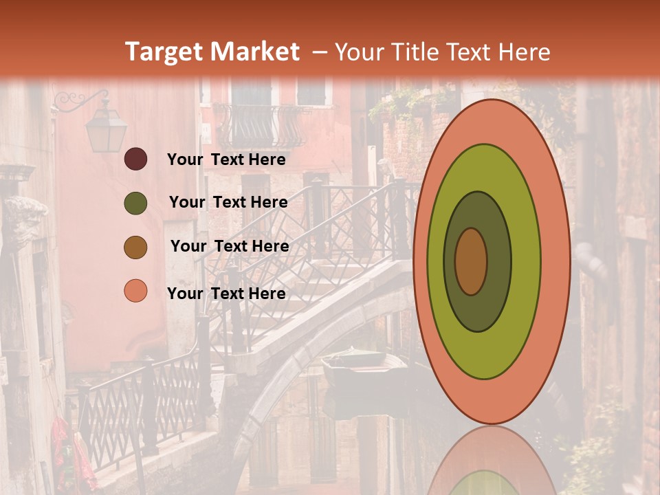 A Canal With A Bridge In The Middle Of It PowerPoint Template