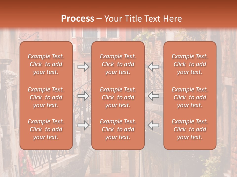 A Canal With A Bridge In The Middle Of It PowerPoint Template